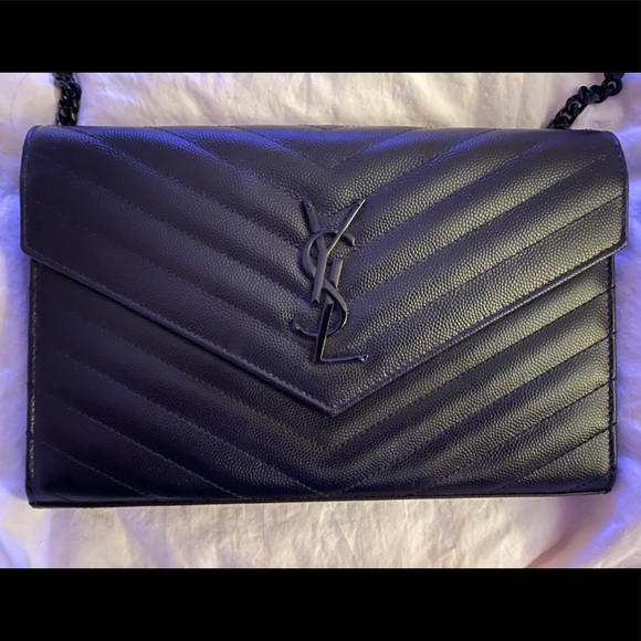 Yves Saint Laurent Bags Ysl Monogramme Leather Walletonchain